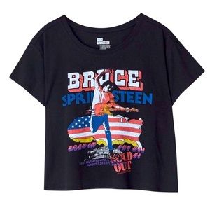 BRUCE SPRINGSTEEN GRAPHIC CROP TOP